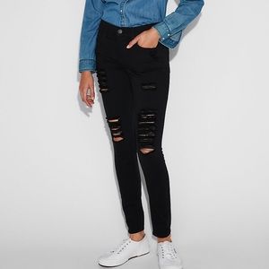Express Distressed black jeans size 4